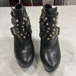 BCBG wedge booties